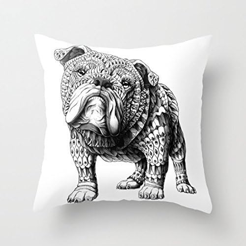 Decal Jewelry HX-LDS English Bulldog fashion design pillow case 18''''