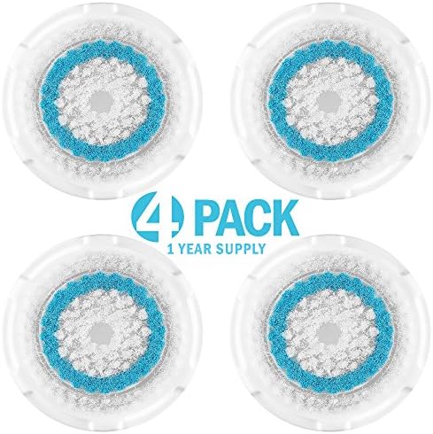 4-Pack Deep Pore Brush Head Replacement for Facial Cleaner | Compatible with Mia, Mia2, Mia3 (Aria), Mia Fit, Alpha Fit, Smart Profile, PLUS, PRO