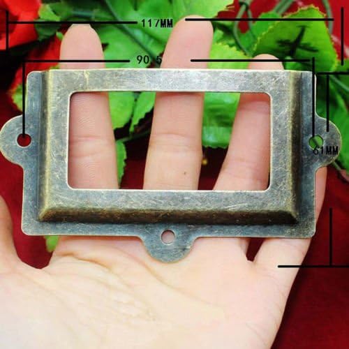 10pcs Antique Box Card Label Frame Holder Bookmark Can Be Used On Drawer, Wooden Box, Cabinet, Cupboard, File Case, Apothecary Etc.