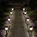Winchance Solar Pathway Lights Stainless Steel Solar LED Stake Lights Waterproof,8 Packs Matt Black