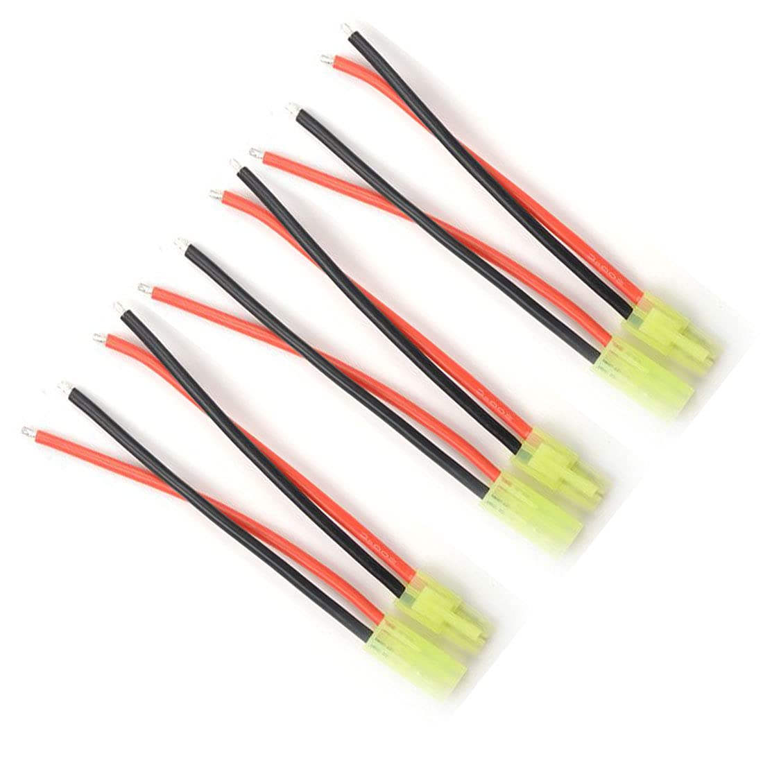 3 Pairs Mini Tamiya Male Connector Adapters Wire with 10cm 14awg For RC Hobby Lipo Battery