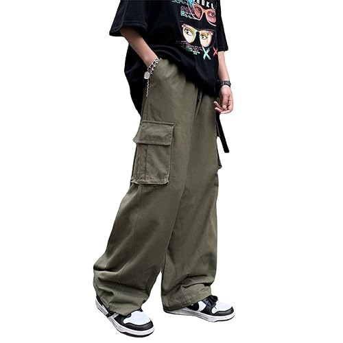 Baggy Cargo Joggers for Men Y2k Gothic Streetwear Wide Leg Cargo