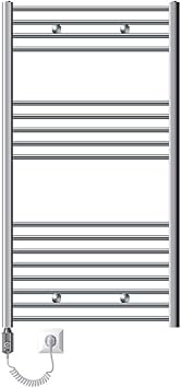 ECD Germany Radiador toallero eléctrico 900W - 750 x 1200 mm ...