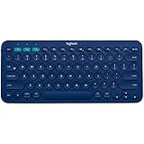 Logitech K380 Multi-Device Bluetooth Keyboard – Windows, Mac, Chrome OS, Android, iPad, iPhone, Apple TV Compatible – with FLOW Cross-Computer Control &amp; Easy-Switch up to 3 Devices – Blue