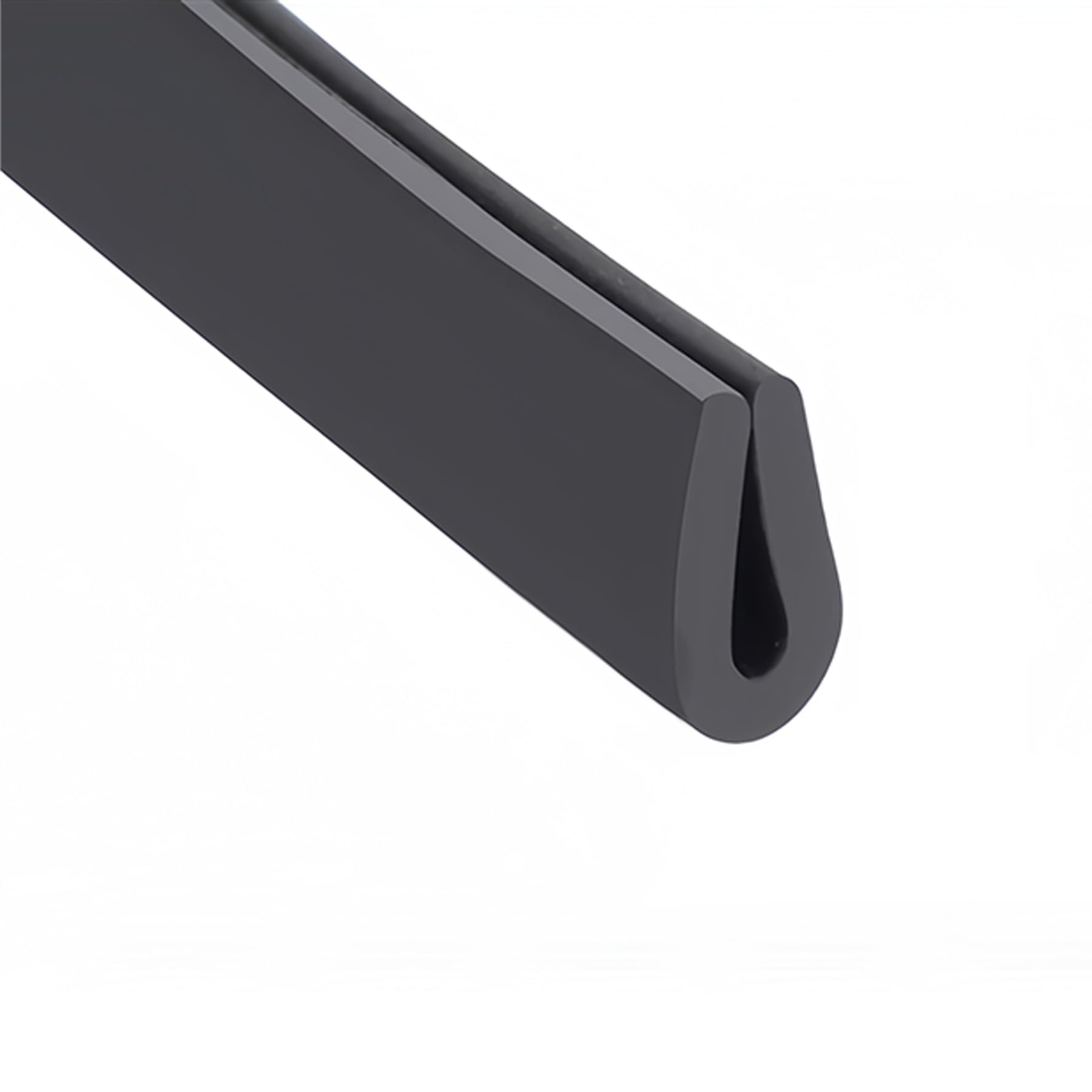 LEPEVNEY Edge Trim U Seal Black Rubber U Channel Edge Trim Rubber Seal, U Shape Edging Trim Protector Fits 1-2mm Edge 6 Meters Length