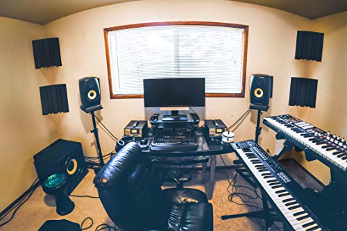 Sound Addicted - Corner Bass Traps (4 Pack) 12'' x 7'' x 7'' inches, Sound Dampening Acoustic Foam for Home Recording Studio, Theater or Home Cinema | BabuTrap