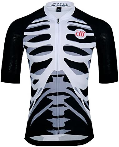 Men's Short Sleeve Cycling Jersey Full Zip Moisture Wicking Breathable Running Top Bike Shirt