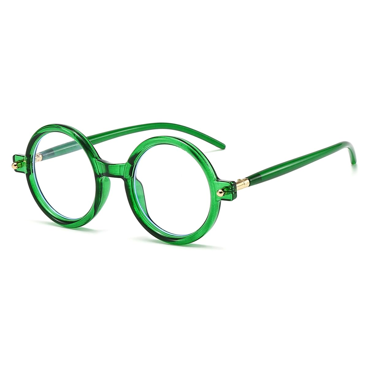 Gleyemor Retro Round Blue Light Glasses for Men