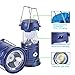 Gright Camping Lantern, Camping Lantern Flashlights,Collapsible Solar Lanterns Rechargeable LED Lantern Camp Lights Table Lamp for Outdoor, Fishing, Blackout (Blue)