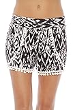 GS121099-3-XL Just Love High Waisted Women Shorts - Summer Pom Pom Beach Shorts
