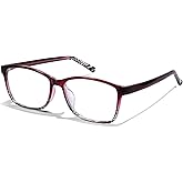 VIEWBETTER Reading Glasses with Smoky Quartz Lens - Natural Crystal Stone/Clear Real Glass - Scratch Resistant UV Protection