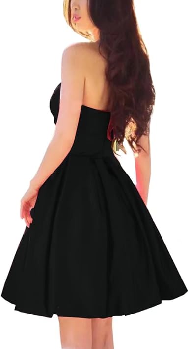 Dimei 2018 Sweetheart Satin Prom Dresses Short A Line Pleated