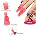 Nail file and Finger Nail Clips, Teenitor Nail Polish Remover Pads and Clips, 10pcs Gel Nail Polish Remover Clips Pink and 6pcs Professional Nail Buffer Files