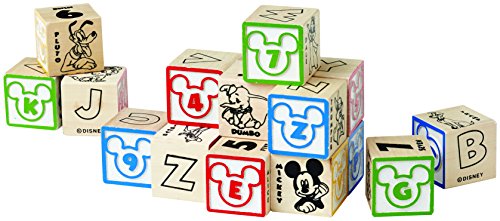 Melissa & Doug Disney Baby Classics My First Wooden Block Set - ABCs and 123s With 50 Solid-Wood Blocks