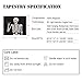 Wamika Rock and Roll Skull Home Decor Tapestries Wall Art Funny Skeleton Tapestry Wall Hanging Boho Hippie Bohemian Tapestry for Dorm Living Room Bedroom Black and White 51 X 59 Inches