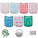 Peonies Baby Cloth Pocket Diapers 7 Pack, 7 Bamboo Inserts, 1 Wet Bag by Nora's Nursery