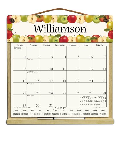 Custom Personalized Wooden Refillable Wall Calendar Holder Filled With A 16 Calendar And An Order Form For 17 Apples Buy Online In Bahamas At Bahamas Desertcart Com Productid