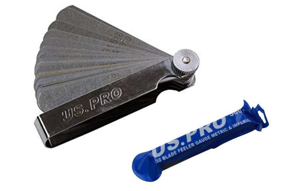 US PRO Professional 32 Leaf Metric and Imperial Feeler Gauge B5867