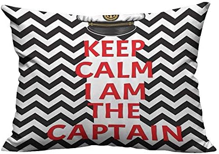 YouXianHome Zippered Pillow Covers Fun Gifts for Captain Nautical Crims Ocean Themed ACH Sea Life Bathroom Deco Decorative Couch（Double-Sided Printing） 19.5x60 inch