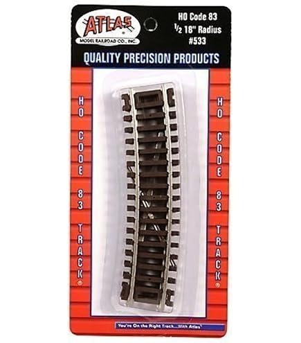 thumbnail image 2 of Life-Like Power Loc HO Scale 18'' Radius Curve Track - 4-Pack (Nickel Silver, 21333) 2 of 6
