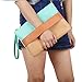 Unique Design Women's Mixed Color Clutch Handbags Wristlets Mother's Day Gift