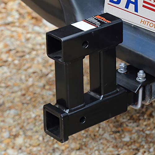 HiTow Dual Hitch Receiver Extension Adapter Trailer Towing Extender