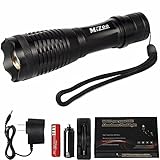 MIZOO Flashlight LED Torch Classic Ultra Bright Zoomable, Waterproof and Rechargeable Flashlight Set