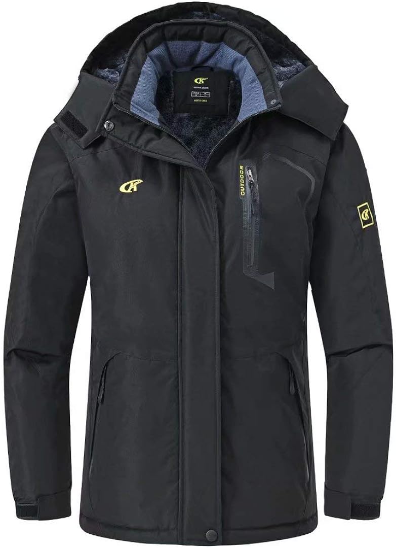 Pdbokew Women's Skiing Snowboarding Jackets Fleece Hood Mountain Snow Coat: Clothing