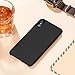 TORRAS [Love Series iPhone X Case 2017 (ONLY), Liquid Silicone Gel Rubber Shockproof Case Soft Microfiber Cloth Lining Cushion Compatible with iPhone X (2017), Black