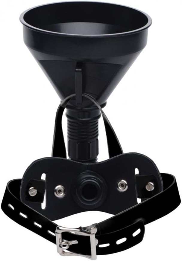 Master Series Latrine Extreme Funnel Gag Bondage, Black - Image 4