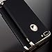Hovisi 3 in 1 Anti-Scratch Anti-Fingerprint Shockproof Electroplate Frame with Non Slip Coated Case for iPhone7 Plus (Black)