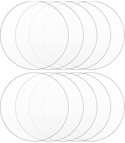 Doorzichtige acrylplaat, Glazen acryl paneel display blok ronde vorm 7 cm diameter, 5 stuks, dikte: 1, mm(Thickness:3mm