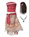 MUABABY Girls Adventure Outfit Cosplay Costume Skirt Set with Accessories (7-8 Years, Beige)