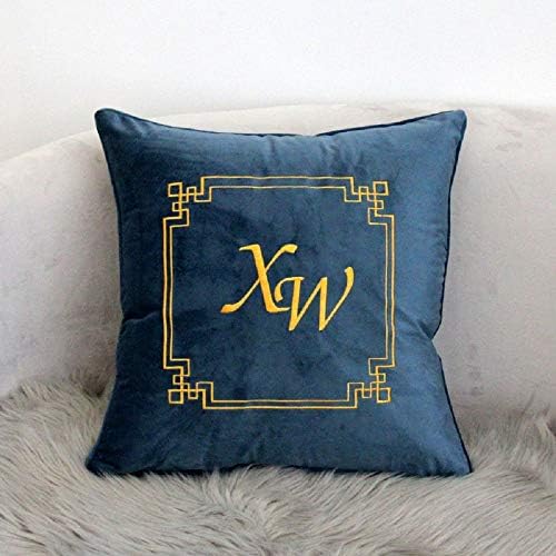 XWH Velvet Square Throw Pillow,Soft and Breathable Decorative Throw Pillowcases Cushion Cases Pillowcases Pillow Sofa Chairs and Household Decoration 45X45 cm 17.7X17.7 Inch Multi-Color Optional