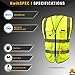 KwikSafety - Charlotte, NC - SUPERIOR Safety Vest [9 POCKETS] Class 2 ANSI High Visibility Reflective Heavy Duty Mesh Hi Vis Construction Surveying Engineering Men Work Gear/Yellow XL