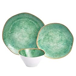 Amazon Basics 12-Piece Melamine Dinnerware Set