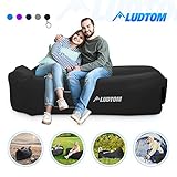 ludtom Inflatable Lounger Air Sofa Hammock, Portable Waterproof Anti-Air Leaking Pouch Couch Air Chair Camping Accessories for Traveling, Beach, Picnics, Hiking, Pool and Festival