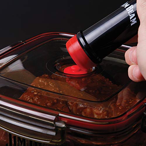 Jim Beam Vacuum Sealed Pump, Removes air from The Marinade Box, Speedy
