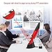 2.4GHz Wireless Optical Pen Mouse Lcyyo Adjustable 800 1200 1600DPI USB Optical Pen Mouse with Pen Stand for PC Computer Desktop Notebook Laptop (Red)