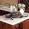 Kitchen-Academy-12-Pieces-Nonstick-Granite-Coated-Cookware-Set-Black-Bakelite-Handle-with-Wood-Effect-Soft-Touch Kitchen Academy 12 Pieces Nonstick Granite-Coated Cookware Set, Black - Bakelite Handle with Wood Effect (Soft Touch)