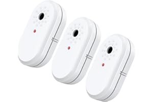 POVLEN Water Sensor Alarm Leak Detector - 95dB Audio Alarm for Water Detection with Leak and Drip Notification Sensor for Kitchen Bathroom Basement Laundry Room Garage (Pack of 3)