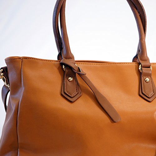 Got Oil Supplies Essential Oils Hobo Bag for Women - Brown Designer Handbag Purse with 16 Elastic Pockets