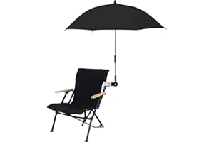 JUOPZKENN Chair Umbrella with Clamp, Universal Adjustable Beach Chair Umbrella Wheelchair Umbrella, Clip on Umbrella for Beach Chair, Stroller Umbrella Sunshade Umbrella for Patio Chairs Parasol Golf Carts