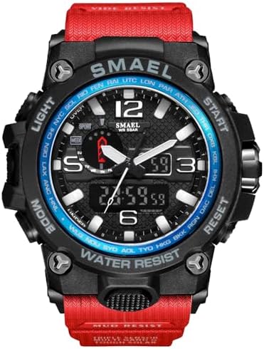 AIMES Mens Military Watch Dual Display Waterproof Sport Digital