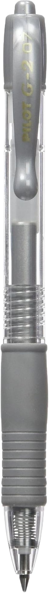 Pilot G207 Retractable Gel Rollerball 0.7 mm Tip Silver Pen