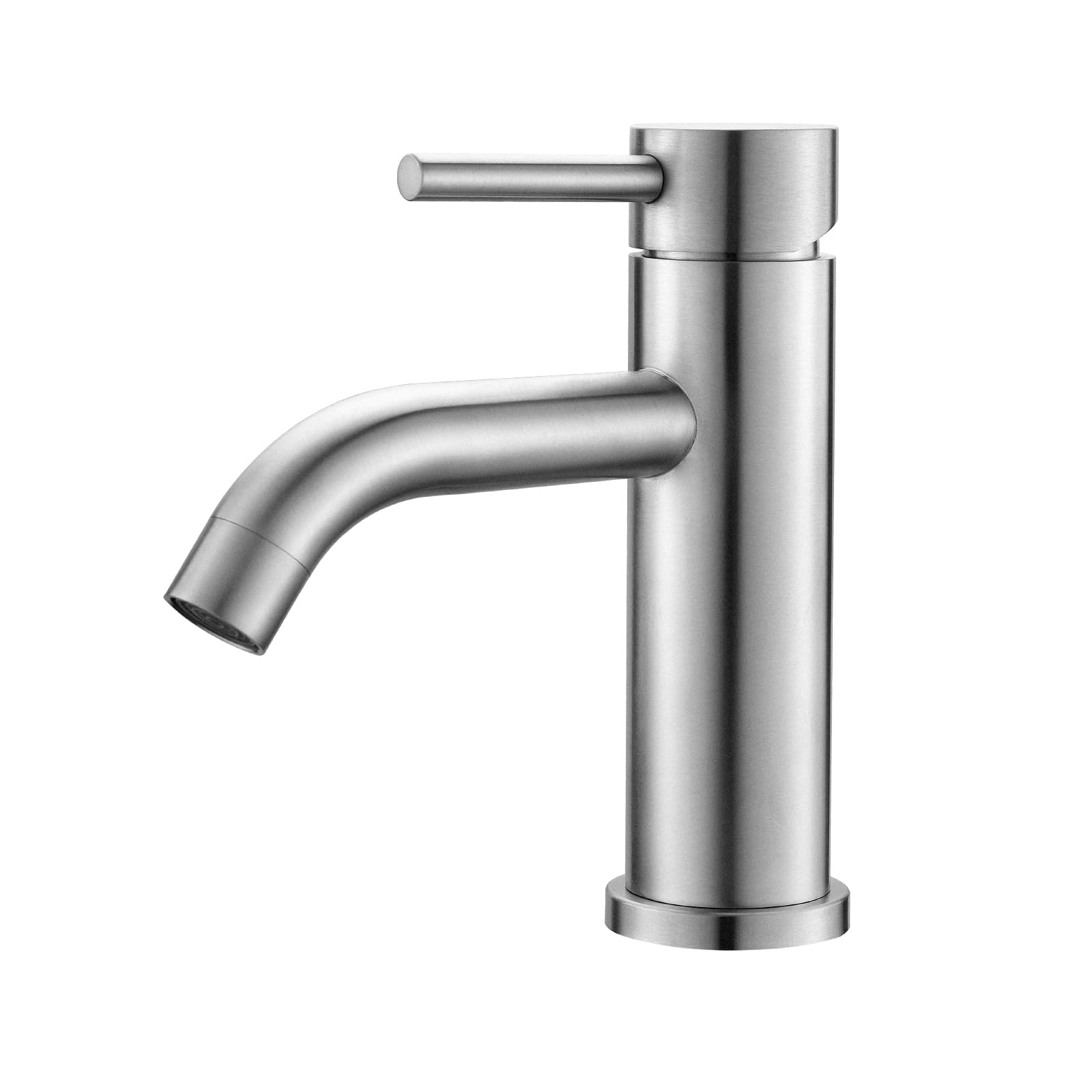 Ibergrif Bathroom Basin Mixer Taps Single Lever, Brushed Nickel Stainless Steel, Grey M11003A — image 1