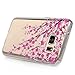 S7 Case,Galaxy S7 Case - Badalink Ultra Thin Anti-slip Soft TPU Case with Fancy Colorful Painting Pattern Clear Transparent Cover for Samsung Galaxy S7 (2016) - Branches with Pink Flowers