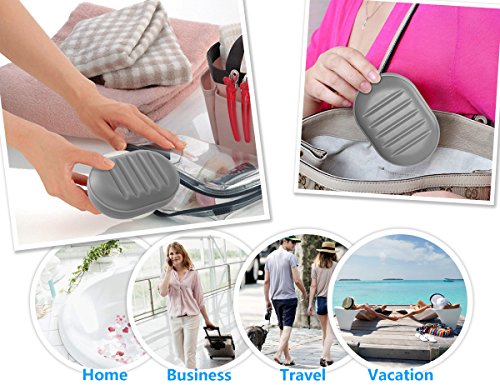 Bligli Soap Dish, Soap Case with Lid,Soap Bar Holder for Shower, Bathroom and Kitchen Sinks, 2 Pack(Gray) - Thumbnail 5