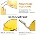 Myiaur Night Vision Glasses, Aviator Night Driving Glasses for Men&Women, Anti Glare Vision Yellow Glasses for Driving