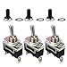 ESUPPORT Silver Contact Heavy Duty 20A 125V 15A 250V SPST 2 Terminal Pin ON/Off Rocker Toggle Switch Metal Waterproof Boot Cap Cover Copper Terminal Pack of 3